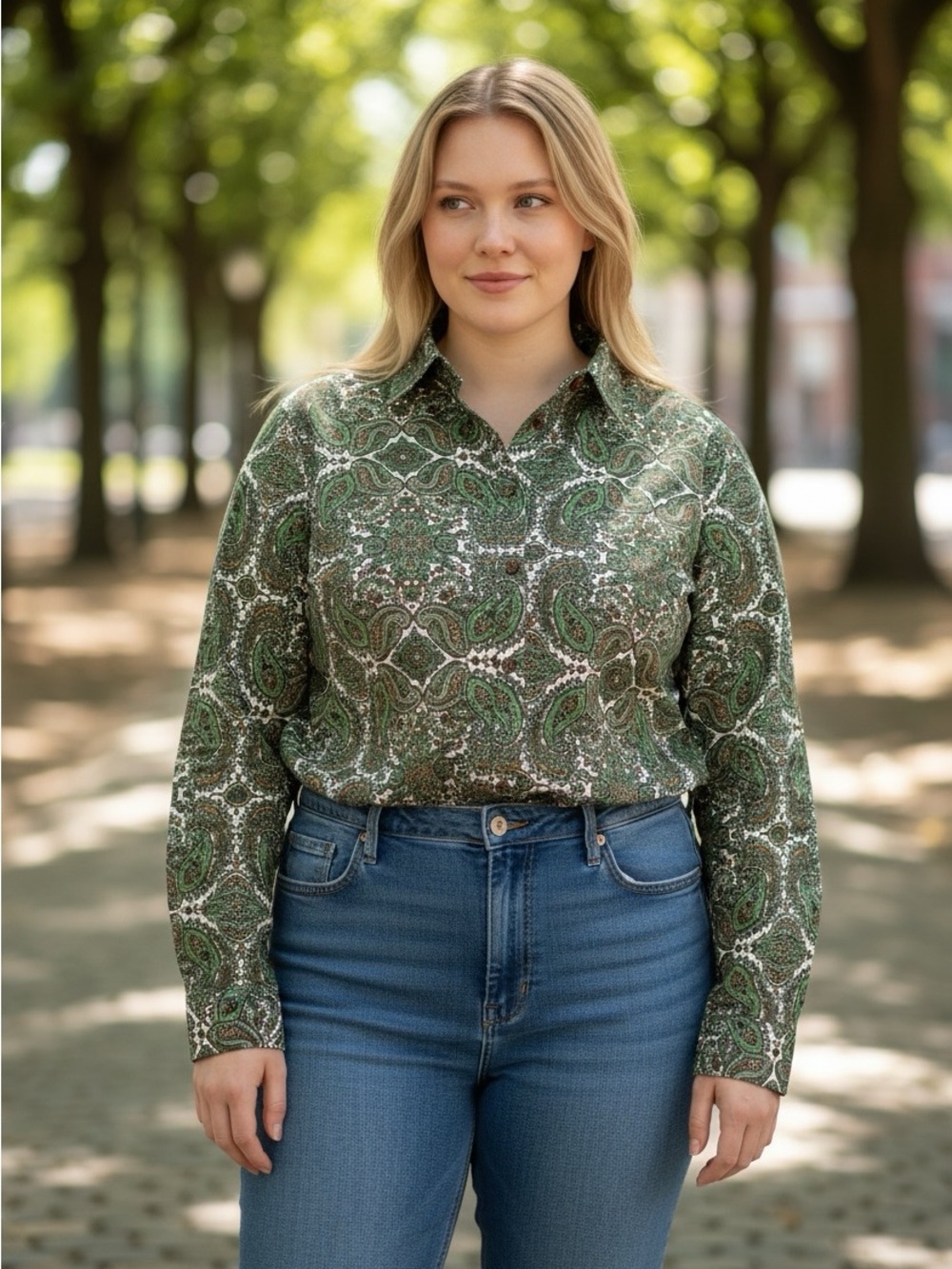 🫶🏻 Charter Club Paisley Button-Up Shirt